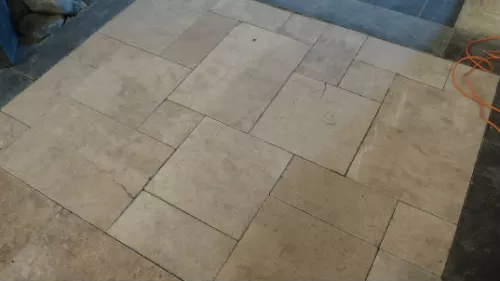 Marmer Caramello beige, romaans verband